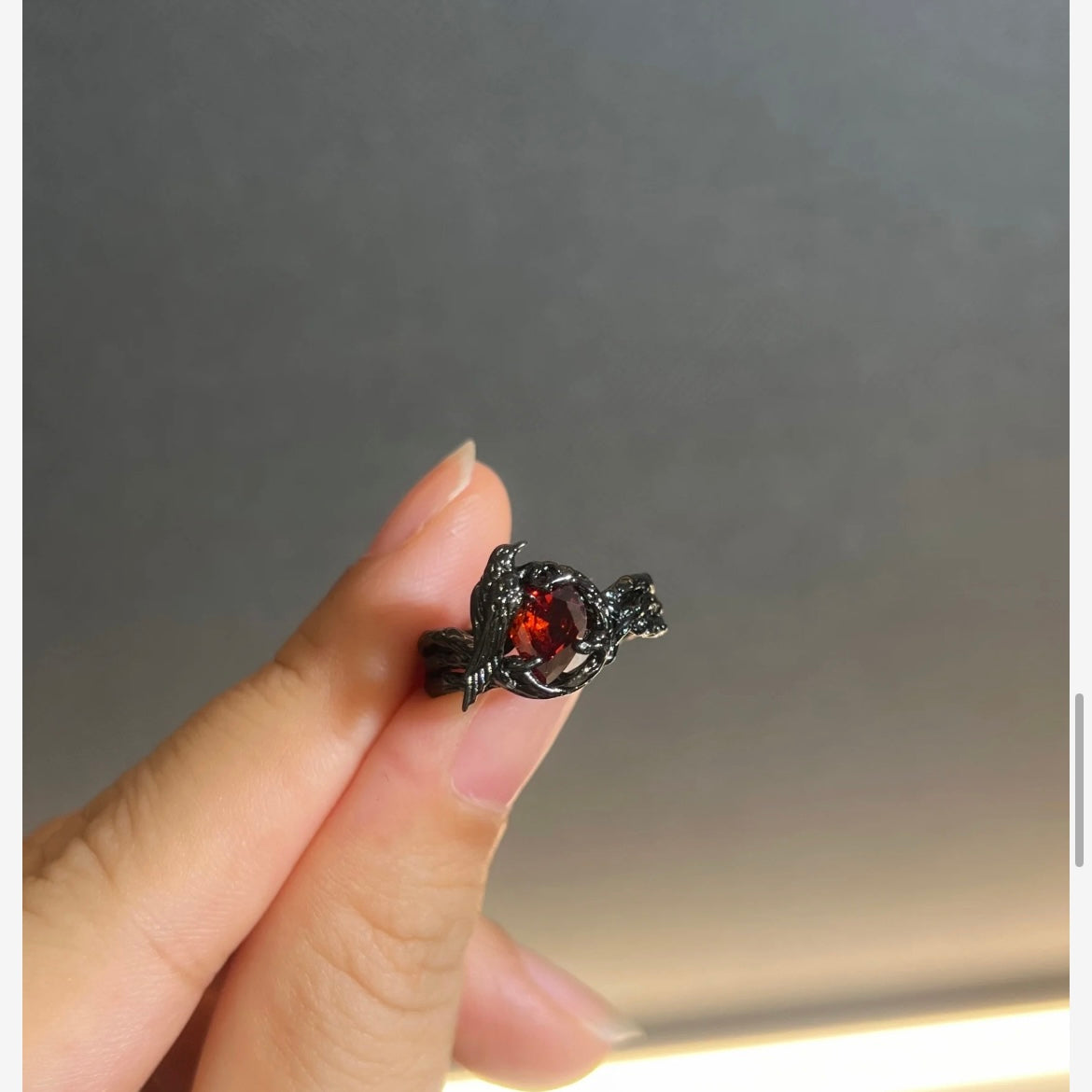 SYLUS-Crow Brooch & Earring & Ring 3PCS Set (Open ring, can be adjusted 6 to 9 US Size)