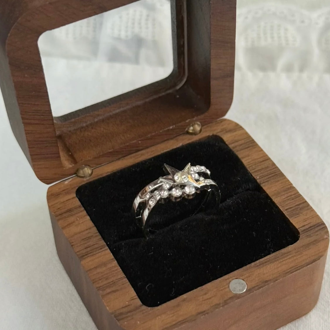 CALEB-Wayward Wonderland Wedding Card Ring, Open Ring(Adjustable, Can Be Adjusted 6 to 9)