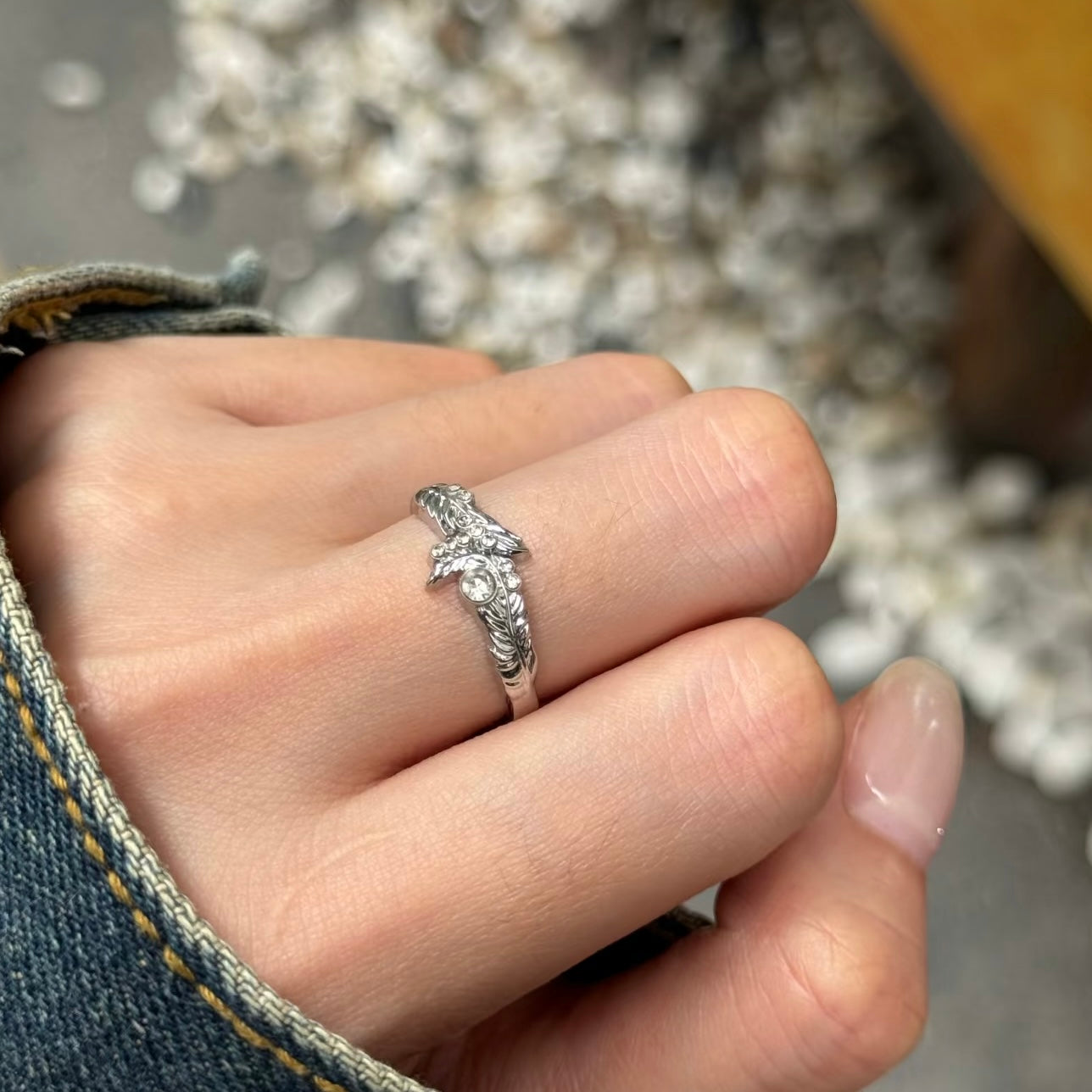 SYLUS-Alternative Darkborne Wedding Card Ring, Open Ring(Adjustable, Can Be Adjusted 6 to 9)