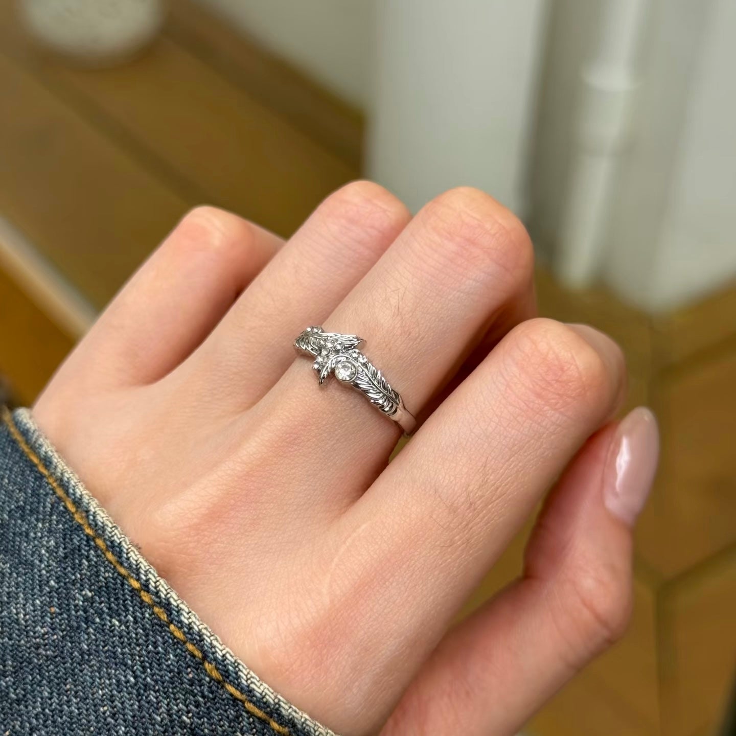 SYLUS-Alternative Darkborne Wedding Card Ring, Open Ring(Adjustable, Can Be Adjusted 6 to 9)