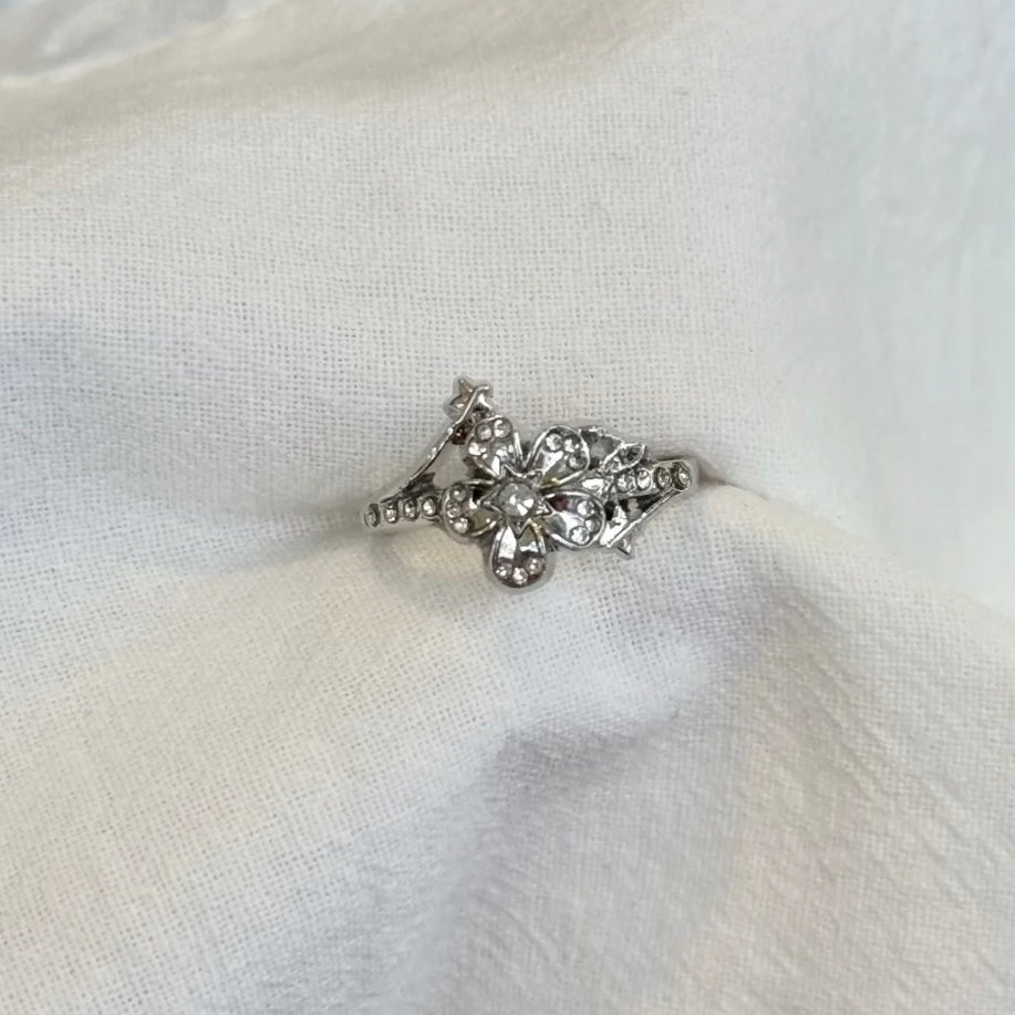 XAVIER-Starfall Sanctuary Wedding Card Ring, Open Ring(Adjustable, Can Be Adjusted 6 to 9)