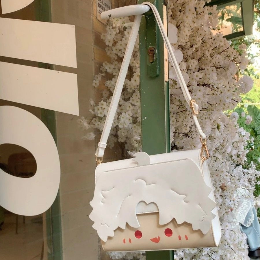 ZAYNE-PU Leather Bangs Flap Crossbody Bag