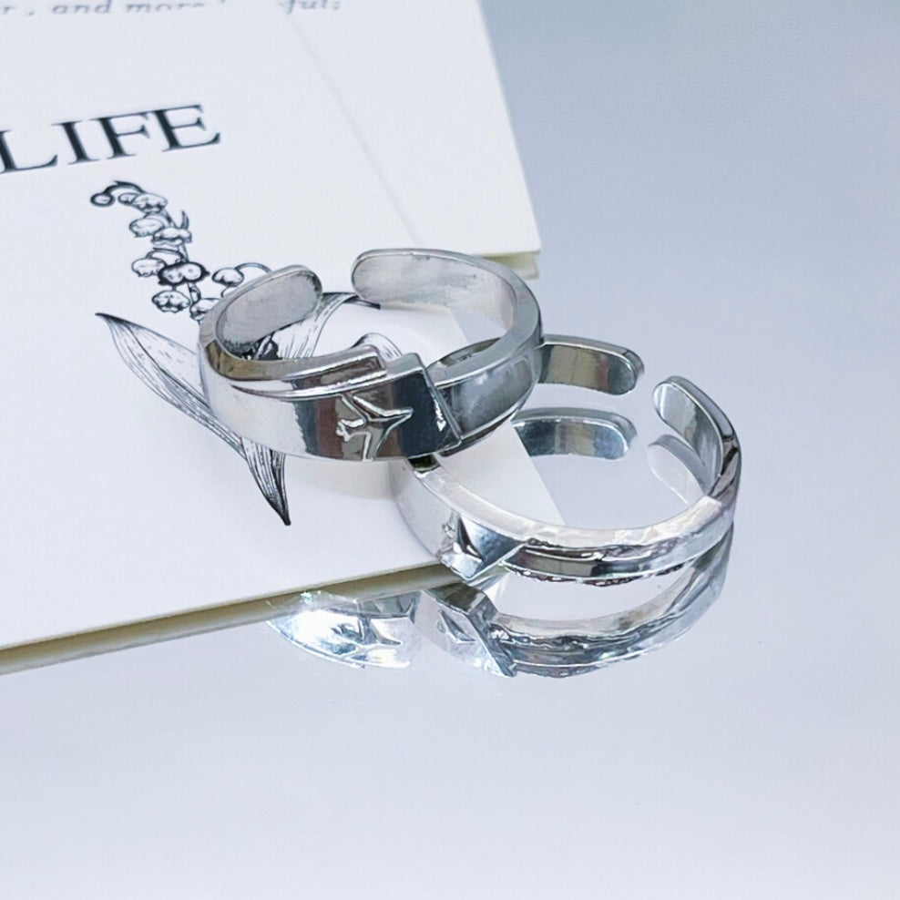 CALEB-LV.100 Affinity Couple Rings, Open Ring(Adjustable, Can Be Adjusted 6 to 9)