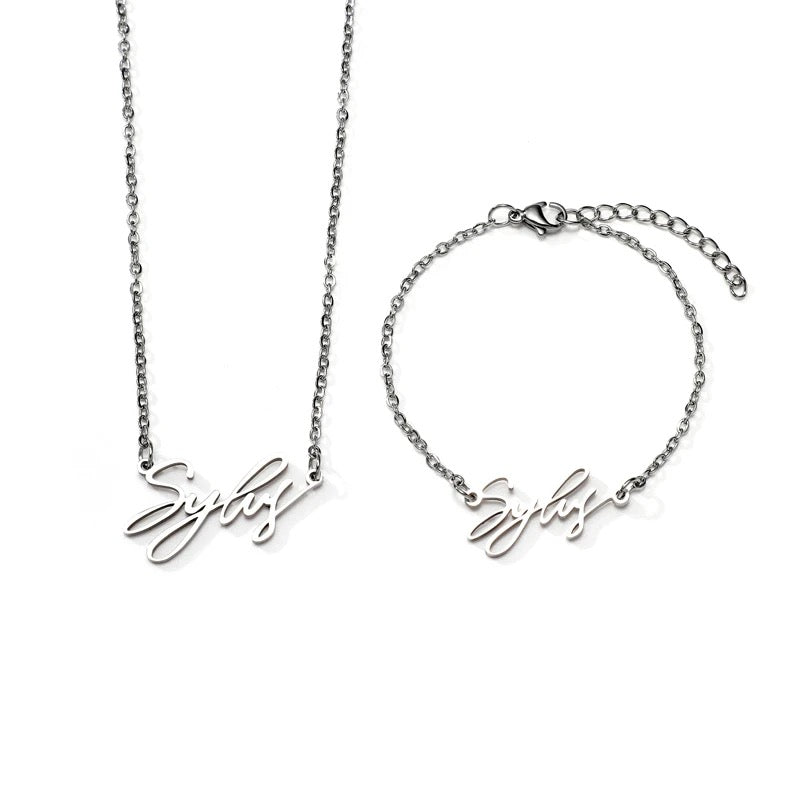CALEB-Lover’s name Necklace & Bracelet