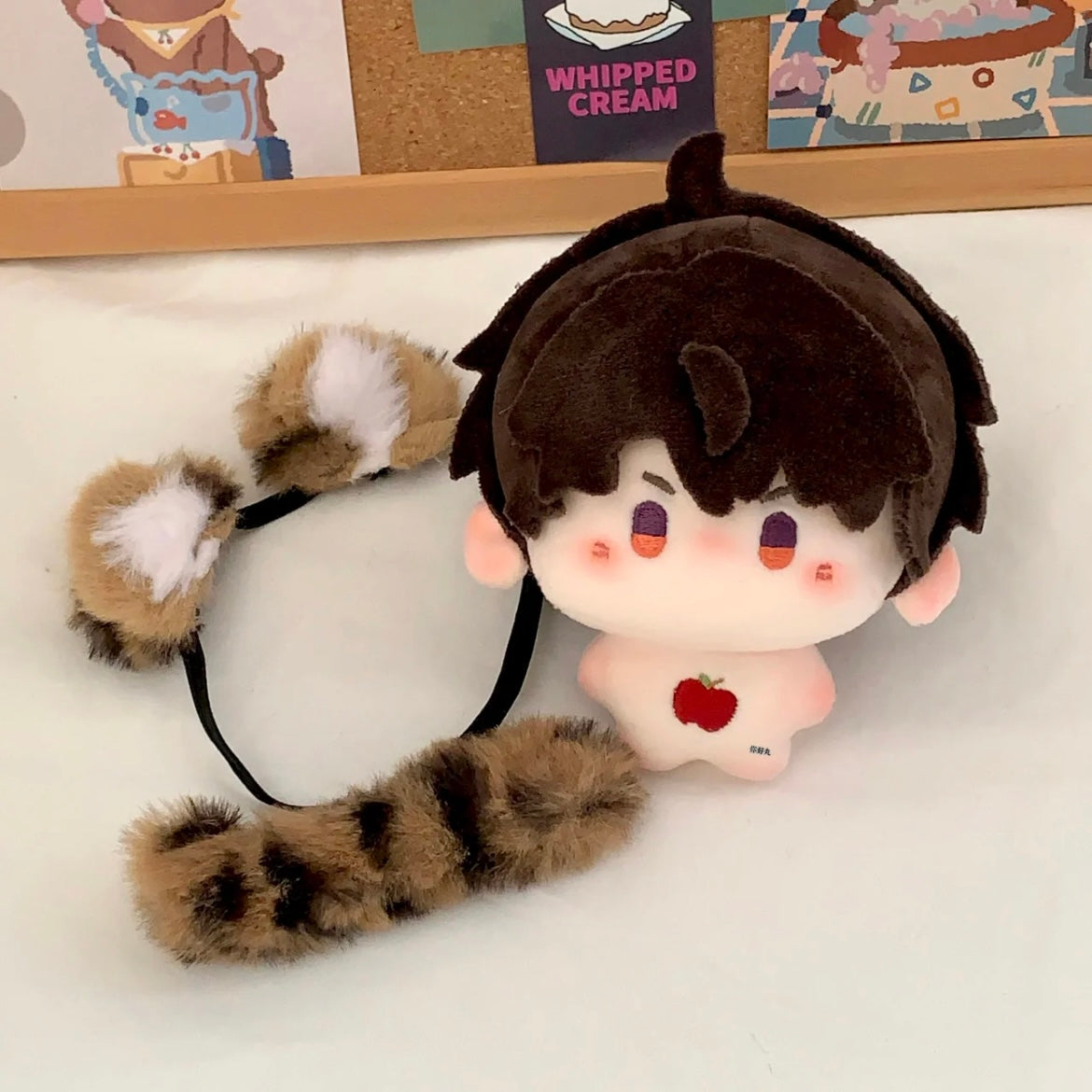 CALEB-Cotton Doll with Ear & Tail Pendant 2.54”(10cm)