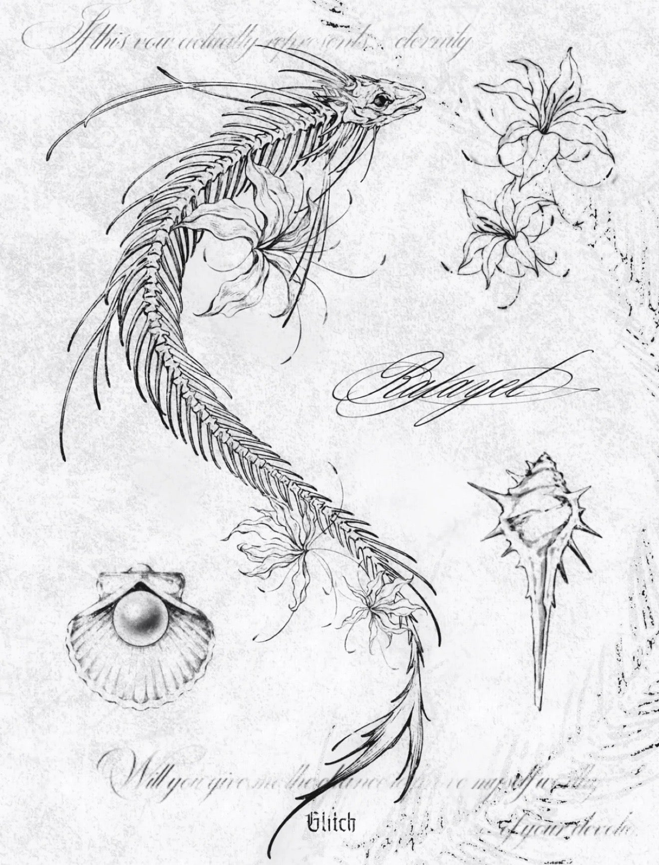 RAFAYEL-Herbal Grass Texture Tattoo Sticker