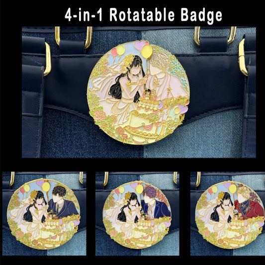 4-in-1 Rotatable Badge-SYLUS+RAFAYEL+ZAYNE+XAVIER