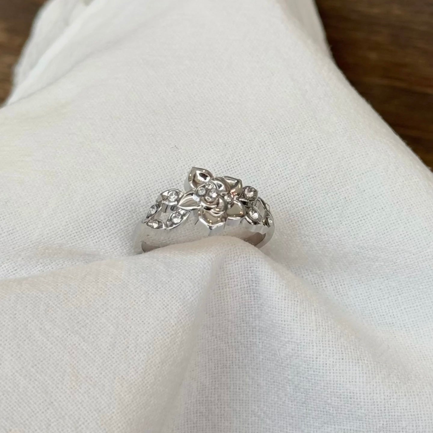 ZAYNE-Iceborn Warmth Wedding Card Ring, Open Ring(Adjustable, Can Be Adjusted 6 to 9)