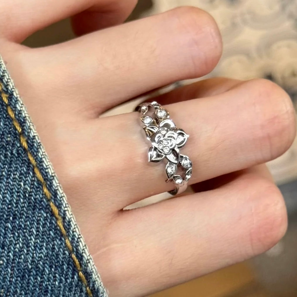 ZAYNE-Iceborn Warmth Wedding Card Ring, Open Ring(Adjustable, Can Be Adjusted 6 to 9)