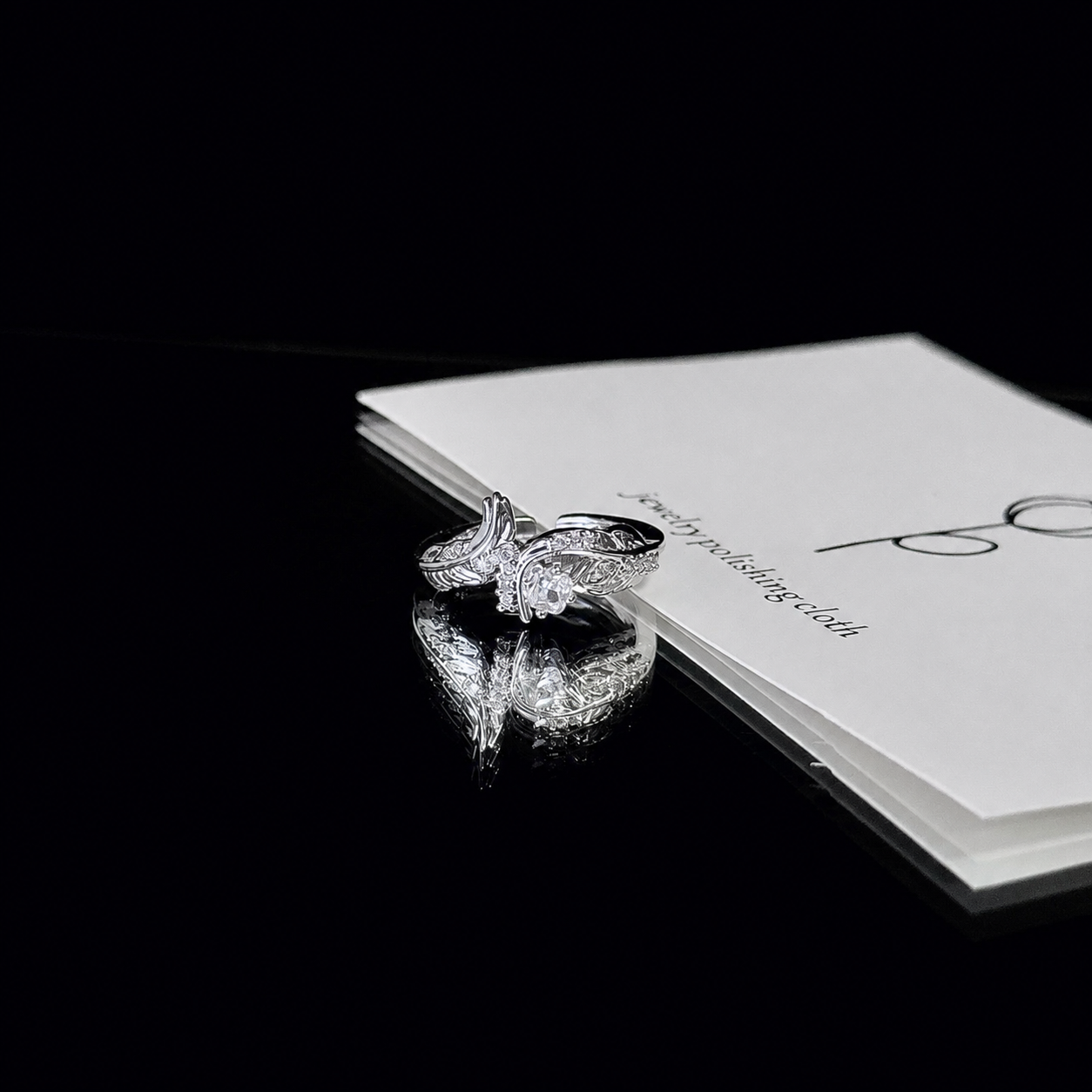 CALEB-Wayward Wonderland Wedding Card Ring, Open Ring(Adjustable, Can Be Adjusted 6 to 9)