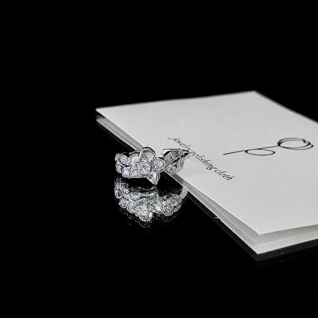 CALEB-Wayward Wonderland Wedding Card Ring, Open Ring(Adjustable, Can Be Adjusted 6 to 9)