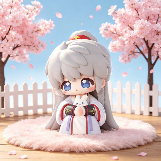 XAVIER-Blades with Blossoms Resin Figurine