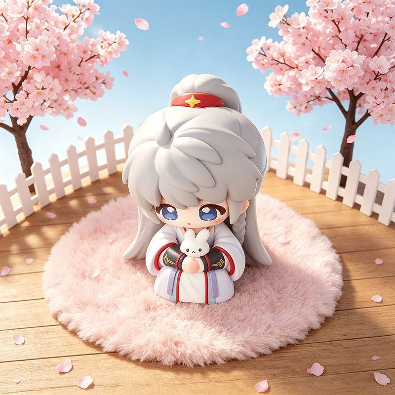 XAVIER-Blades with Blossoms Resin Figurine