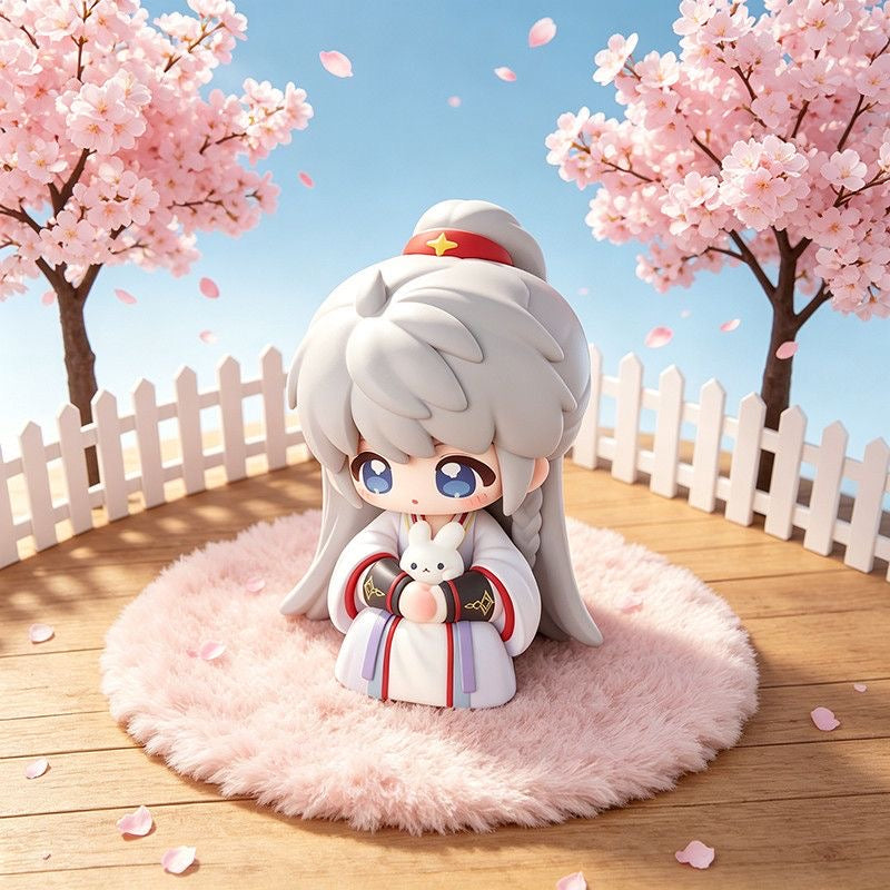 XAVIER-Blades with Blossoms Resin Figurine