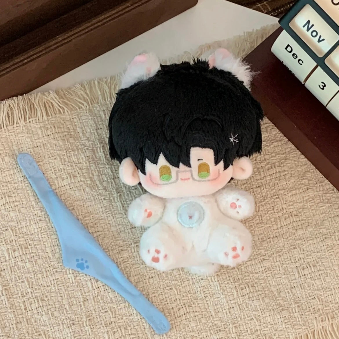 RAFAYEL-Cotton Doll with Bib & Animal Body 2.54”（10cm）