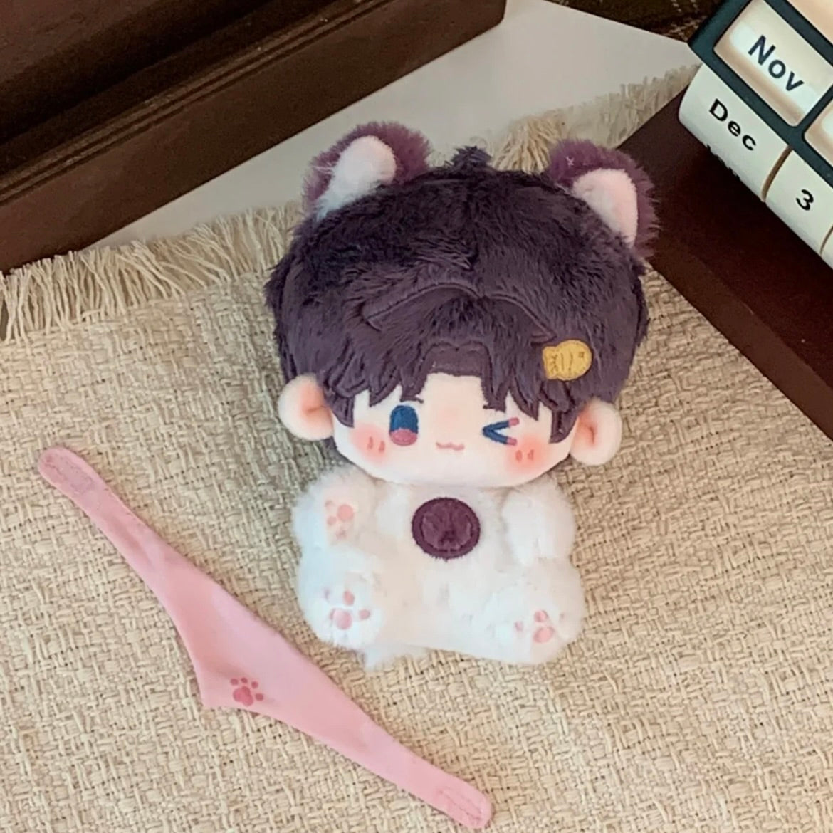 RAFAYEL-Cotton Doll with Bib & Animal Body 2.54”（10cm）