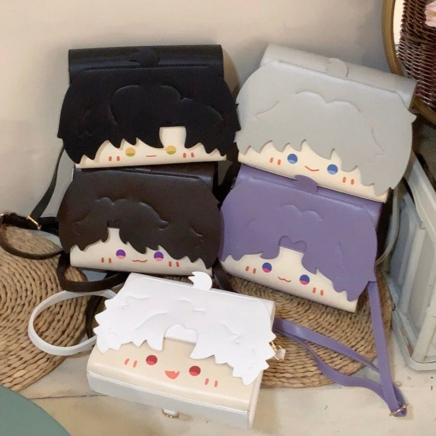 ZAYNE-PU Leather Bangs Flap Crossbody Bag