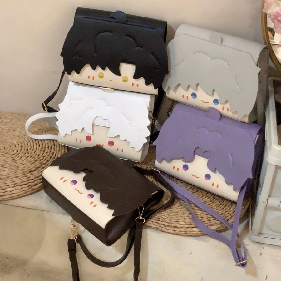 ZAYNE-PU Leather Bangs Flap Crossbody Bag
