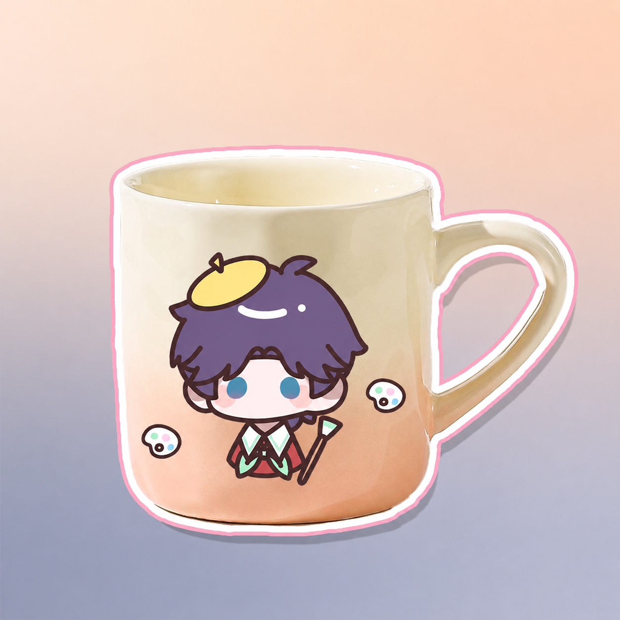 CALEB-Ceramic Mug with a Gradient Color Design