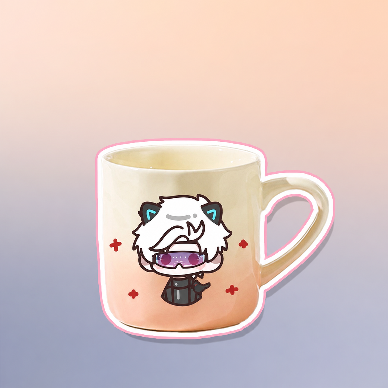 CALEB-Ceramic Mug with a Gradient Color Design