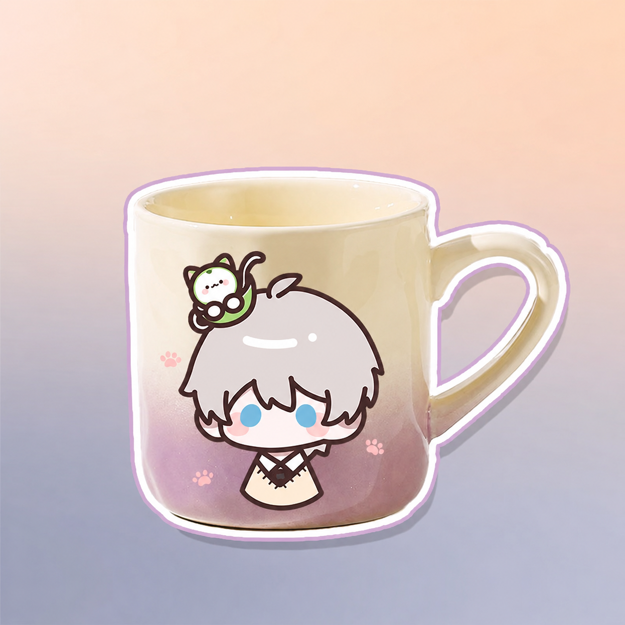 CALEB-Ceramic Mug with a Gradient Color Design
