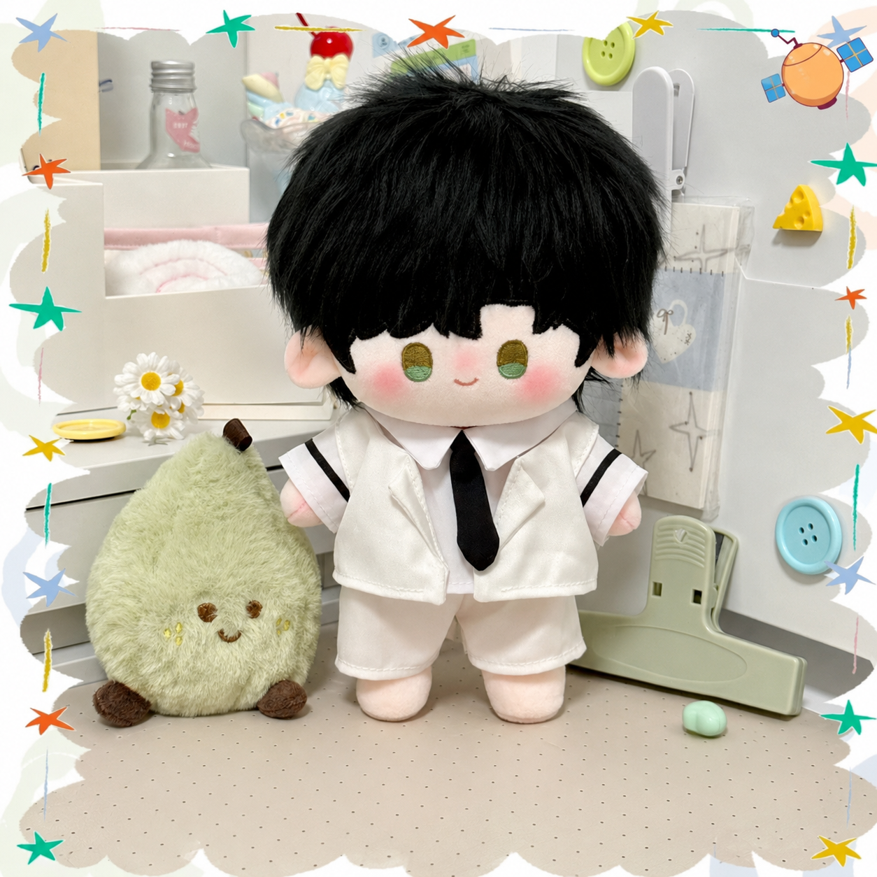 SYLUS-Cotton Doll with Outfit Set 20cm（7.9inch）