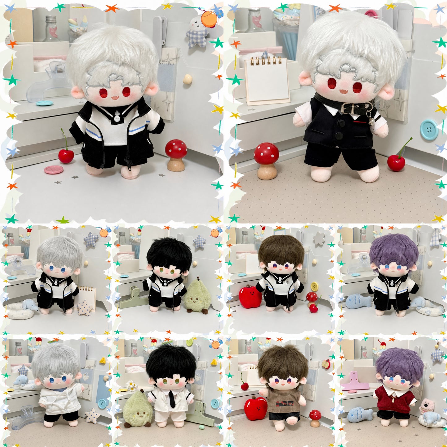 SYLUS-Cotton Doll with Outfit Set 20cm（7.9inch）