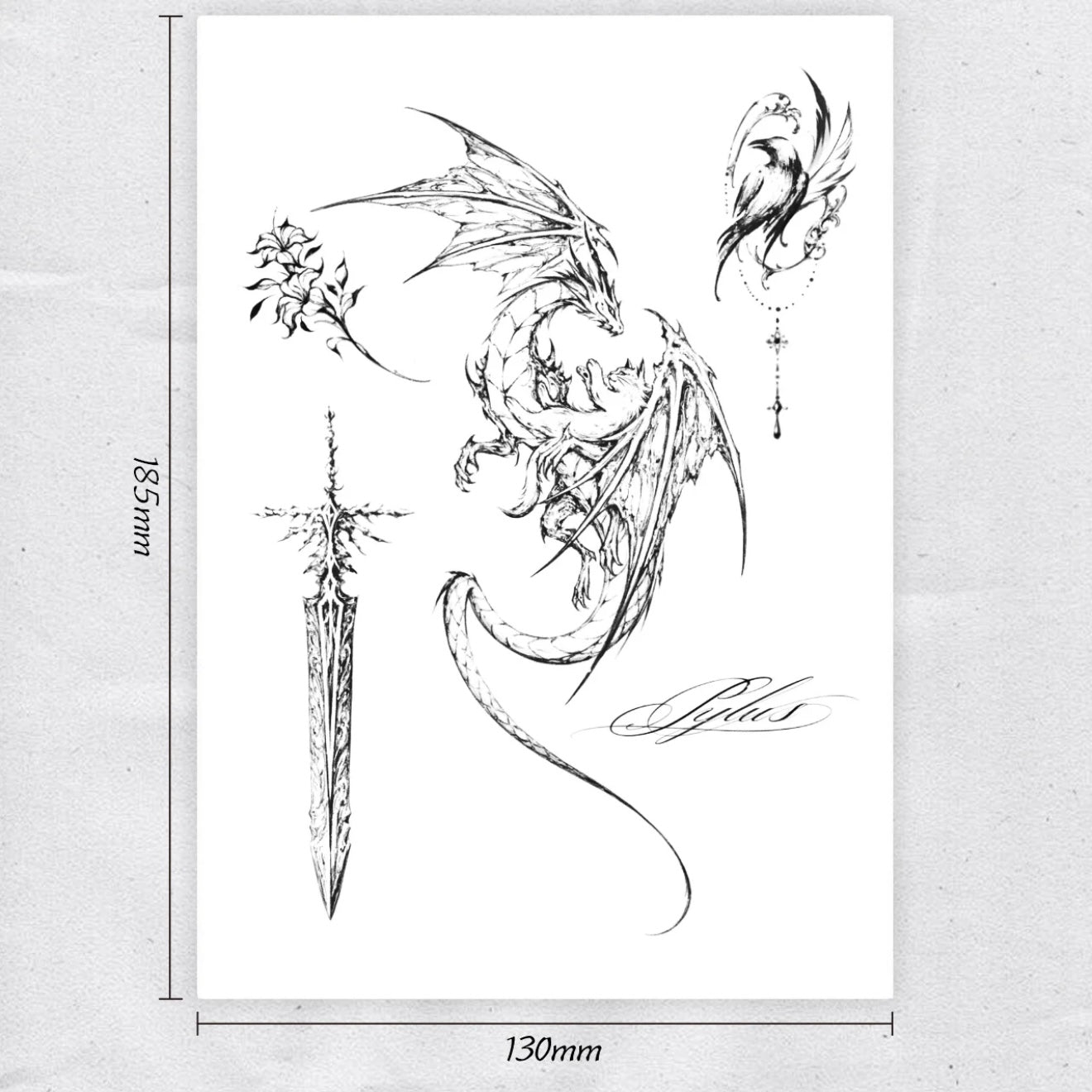 RAFAYEL-Herbal Grass Texture Tattoo Sticker