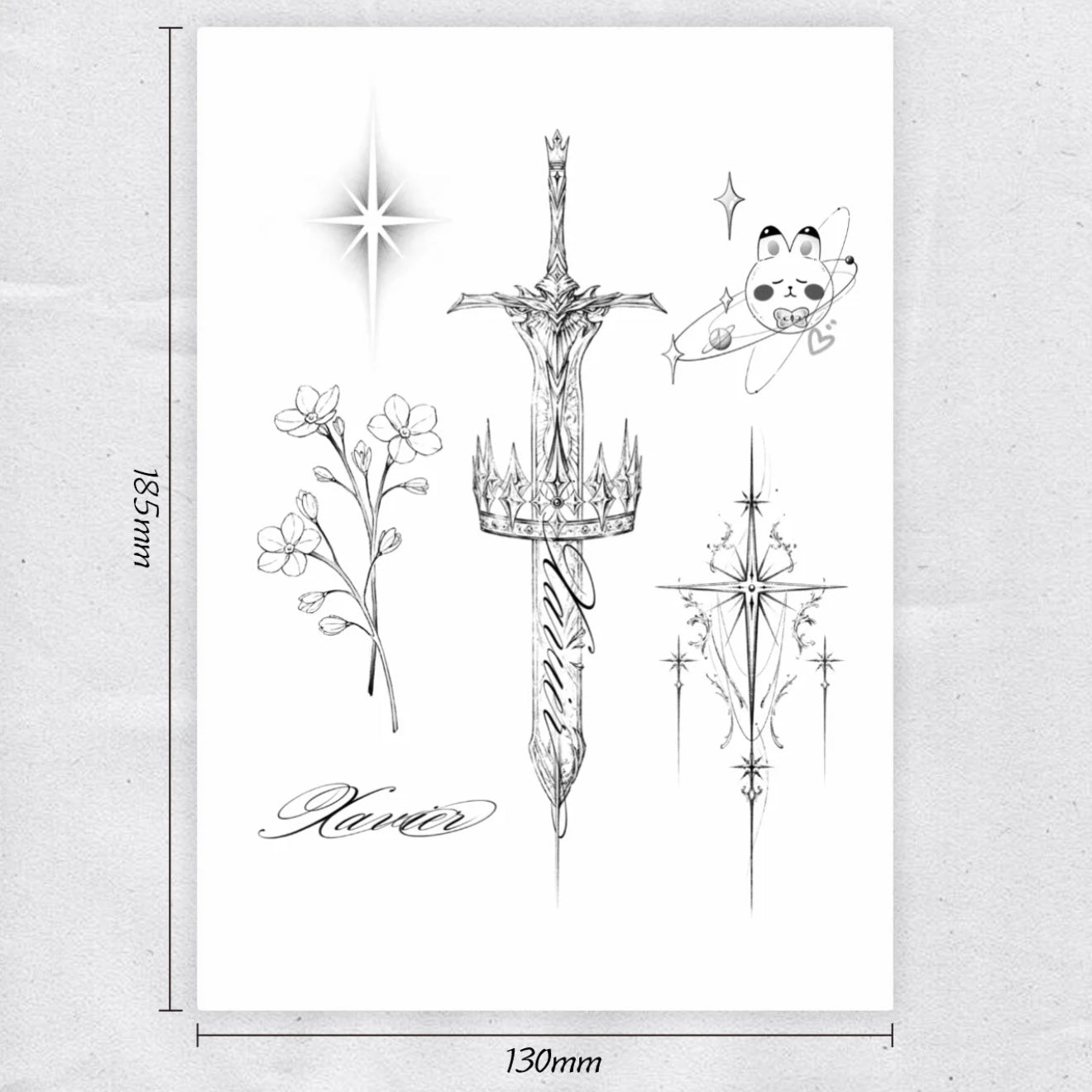 RAFAYEL-Herbal Grass Texture Tattoo Sticker