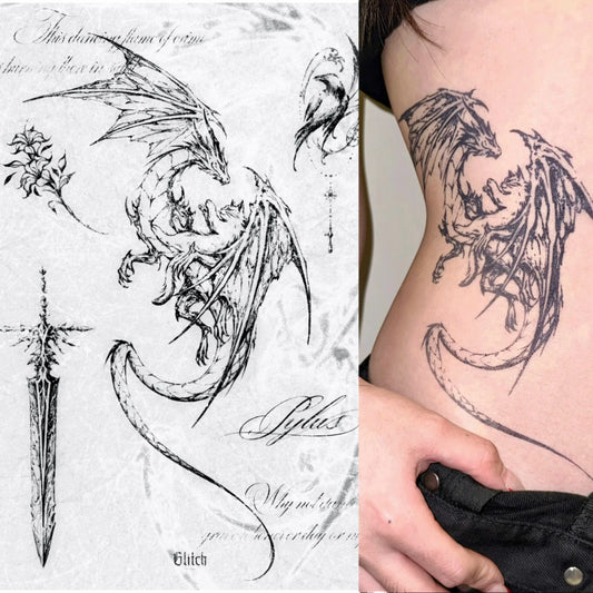 SYLUS-Herbal Grass Texture Tattoo Sticker