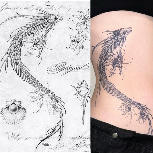 RAFAYEL-Herbal Grass Texture Tattoo Sticker