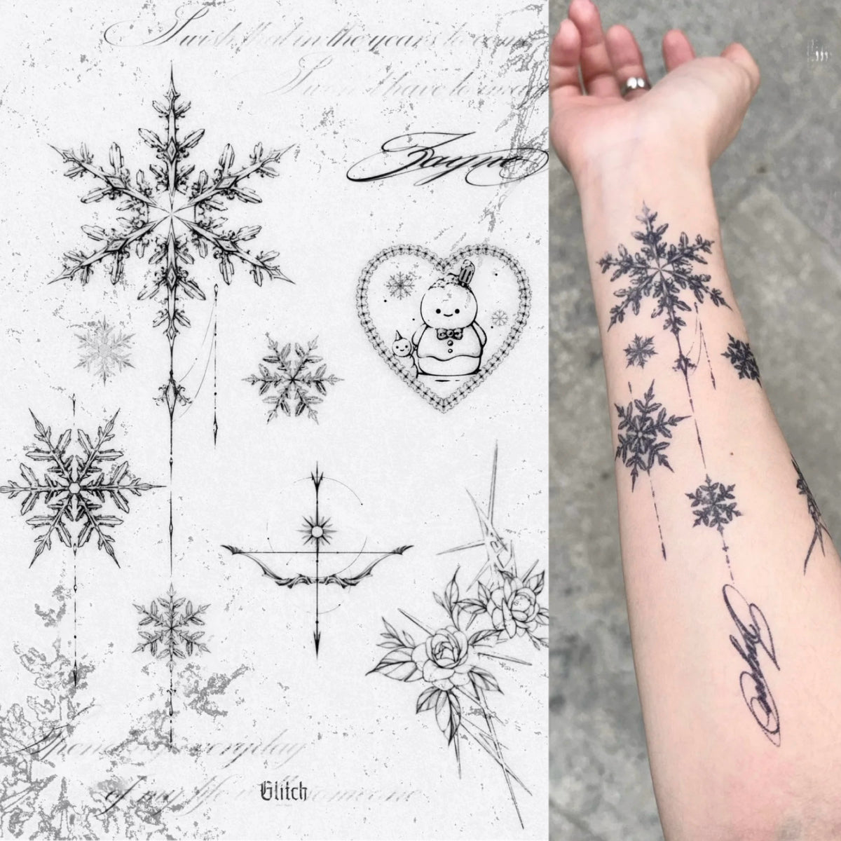 ZAYNE-Herbal Grass Texture Tattoo Sticker