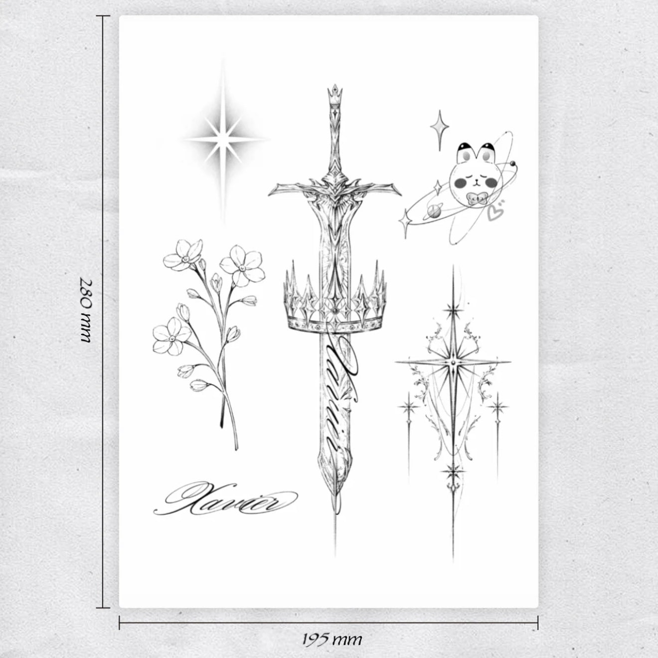 RAFAYEL-Herbal Grass Texture Tattoo Sticker