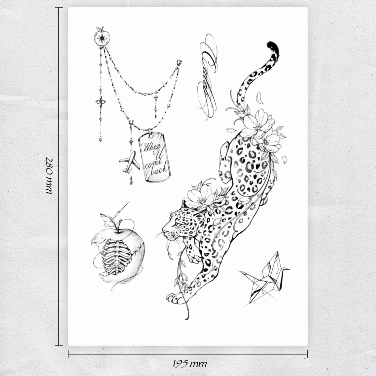 RAFAYEL-Herbal Grass Texture Tattoo Sticker