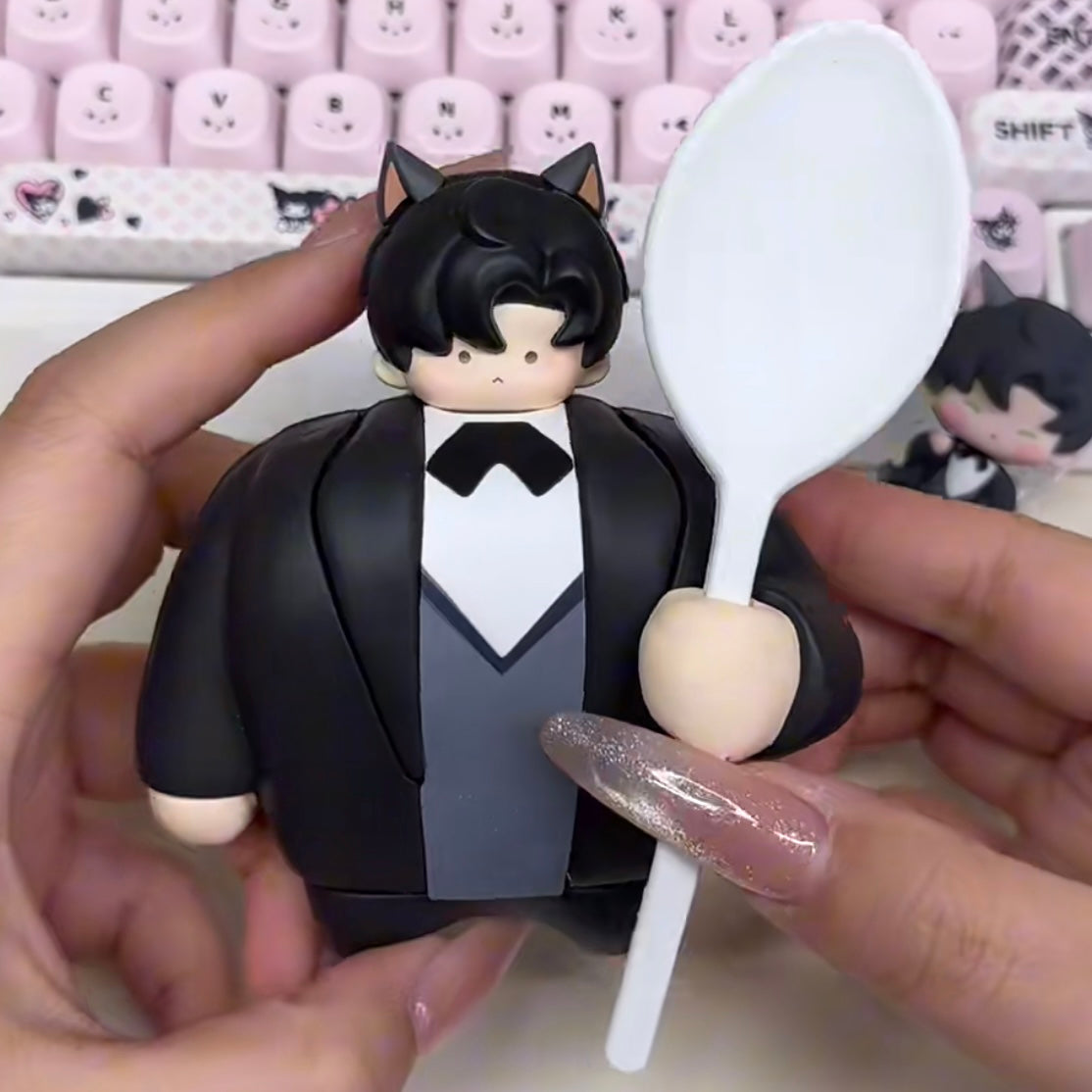 SYLUS-Strongie Xavier Soft PVC Silicone Figure With Spoon-10cm/3.9inch【Presale, Ship WIthin 20 Days】