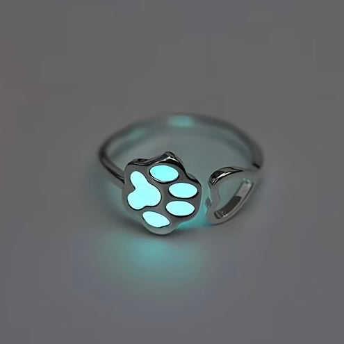 VALKO-Glow-in-the-Dark Wolf Claw Open Rings