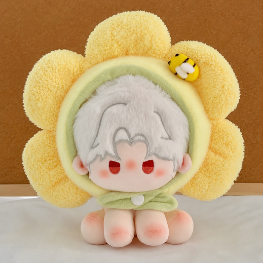 SYLUS-Sitting Cotton Doll with Sunflower Headgear 6”（15cm）