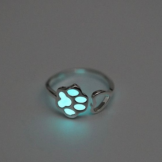 VALKO-Glow-in-the-Dark Wolf Claw Open Rings