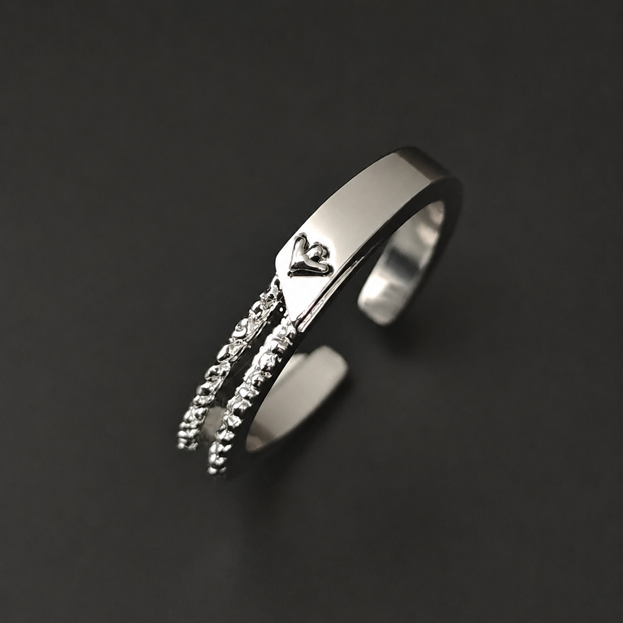 CALEB-LV.100 Affinity Couple Rings, Open Ring(Adjustable, Can Be Adjusted 6 to 9)