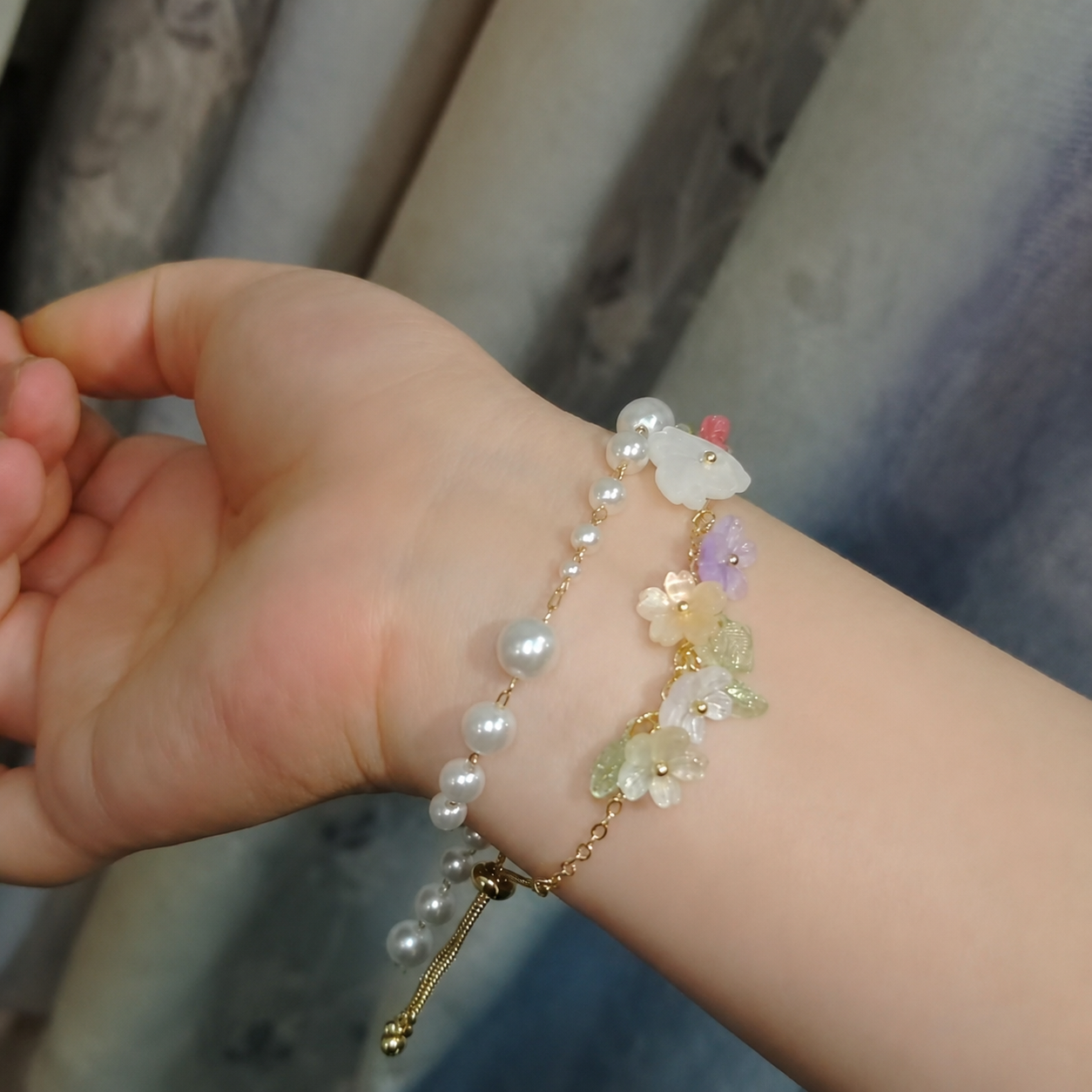 XAVIER-Inflorescence Imprints Concept Bracelet （Adjustable）