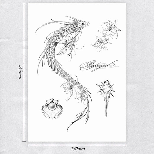 RAFAYEL-Herbal Grass Texture Tattoo Sticker