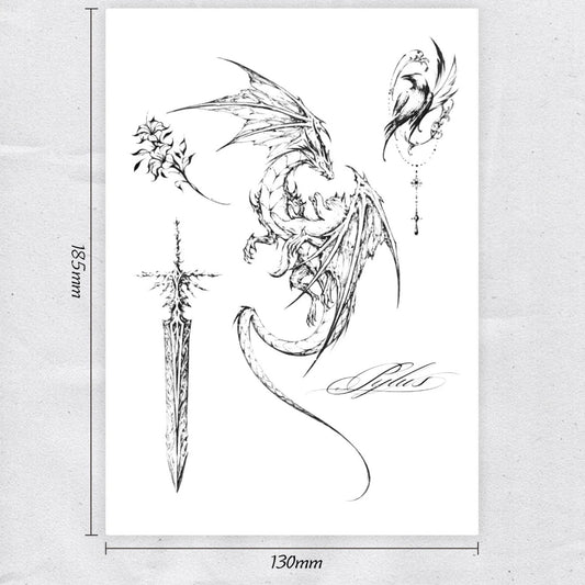 SYLUS-Herbal Grass Texture Tattoo Sticker