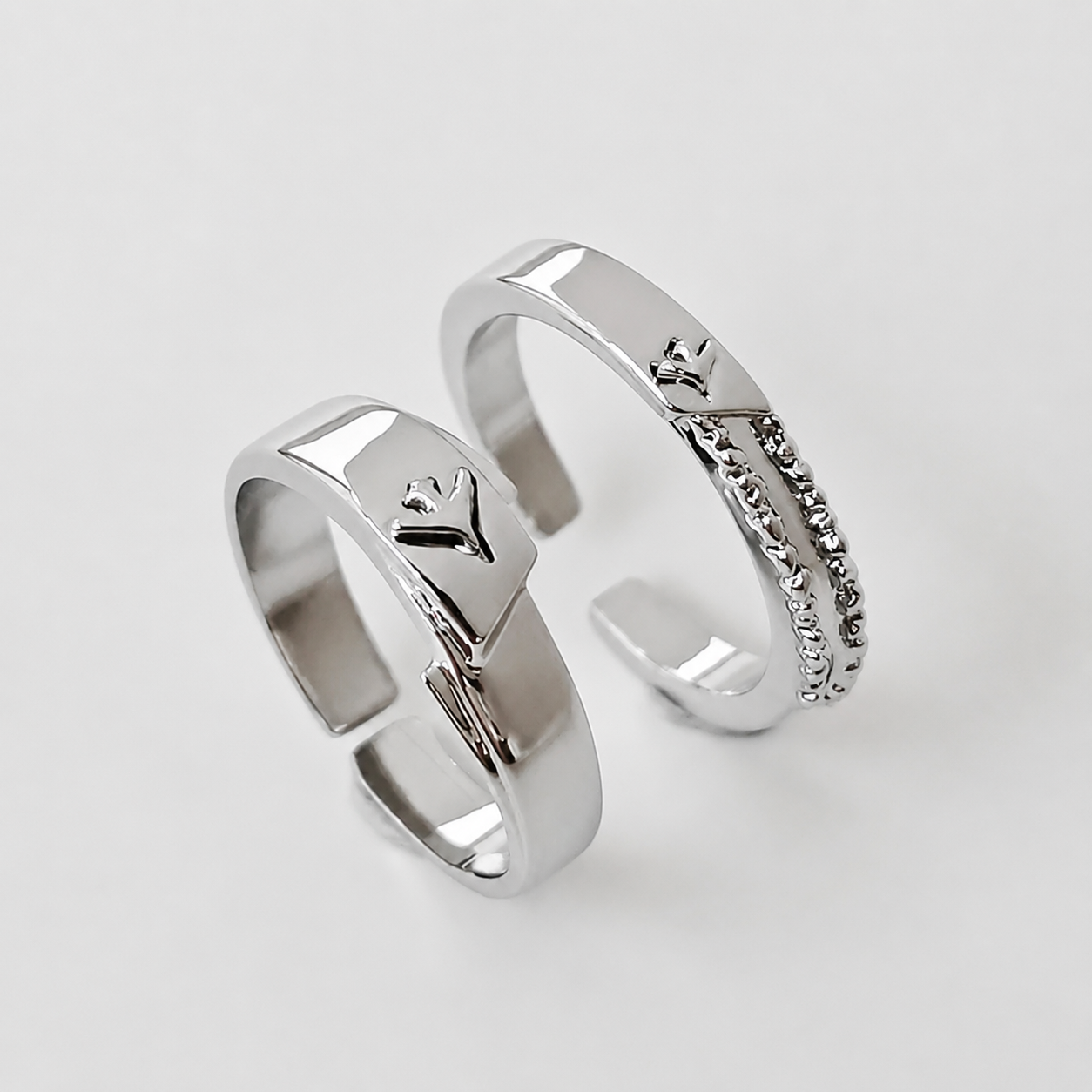 CALEB-LV.100 Affinity Couple Rings, Open Ring(Adjustable, Can Be Adjusted 6 to 9)