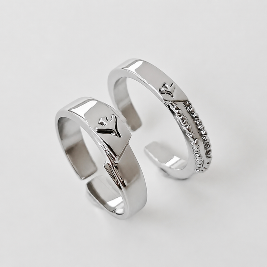 CALEB-LV.100 Affinity Couple Rings, Open Ring(Adjustable, Can Be Adjusted 6 to 9)