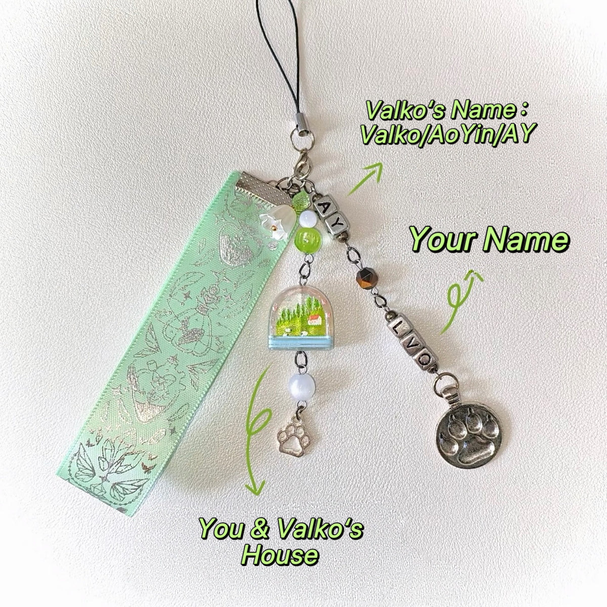 VALKO-Custom Couple Name Pendants / Charms
