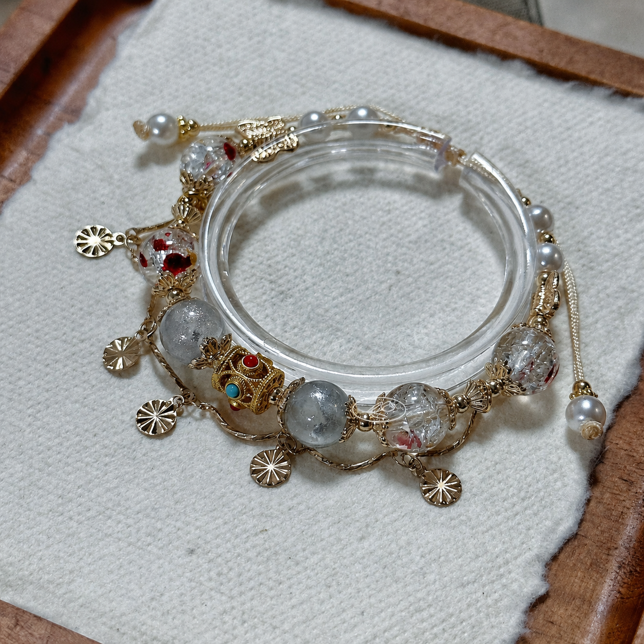 XAVIER-Blades with Blossoms Concept Bracelet （Adjustable）