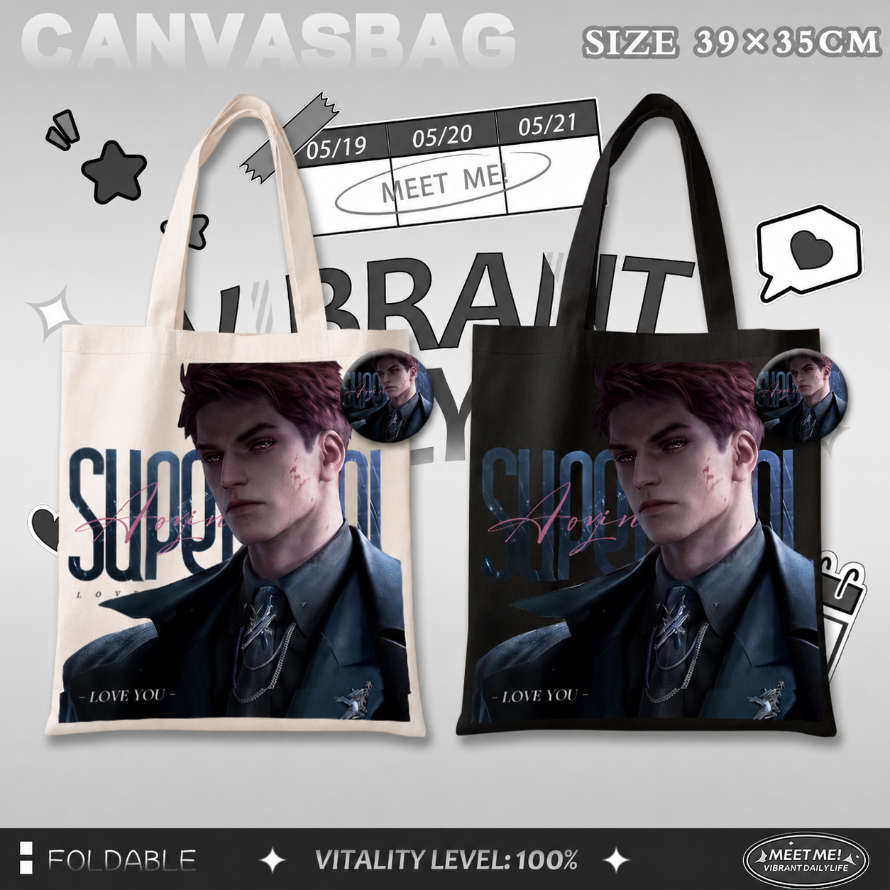 VALKO-Canvas Bag 39*35cm（15.35*13.78inch）
