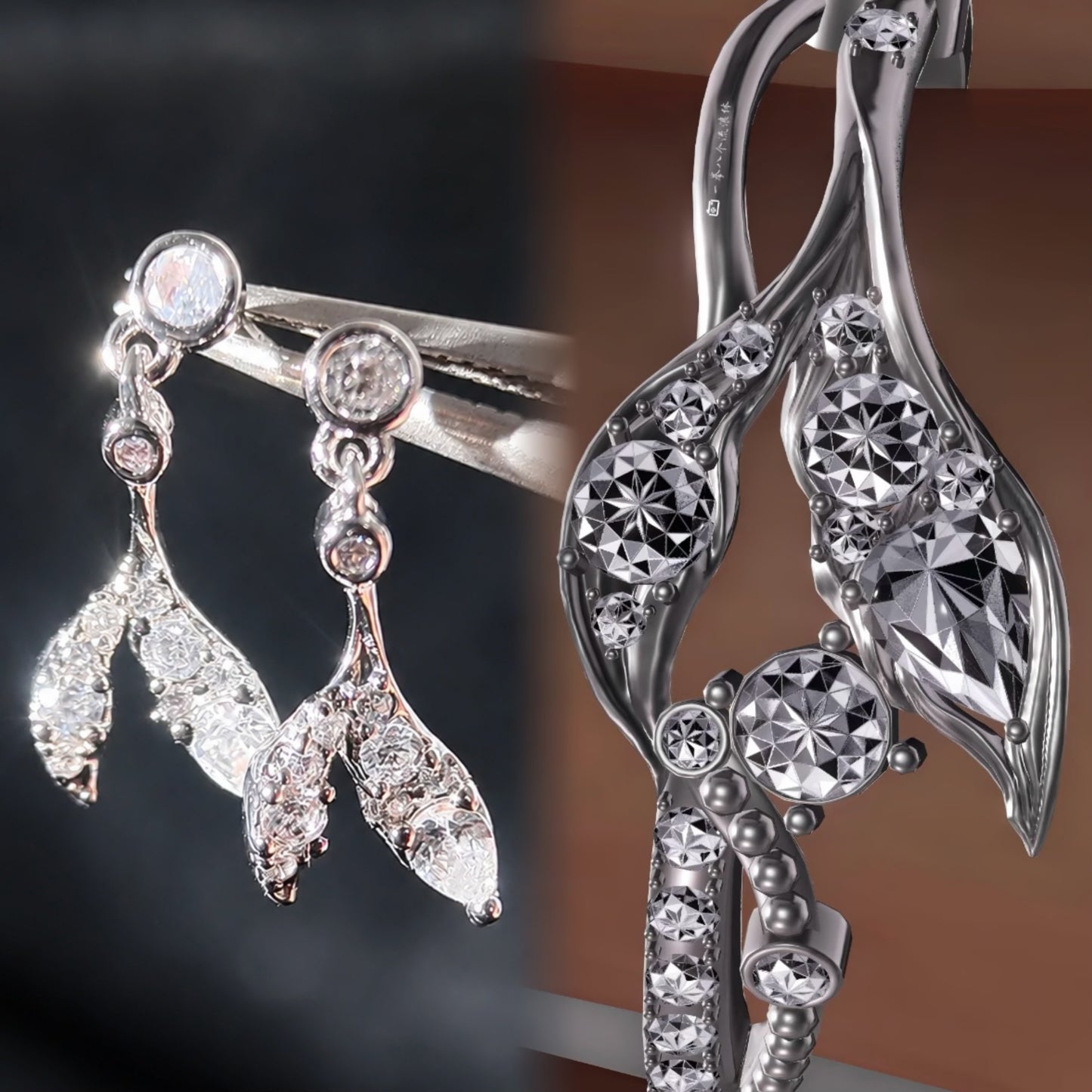 RAFAYEL-Destined Dawntide Wedding Card Earrings