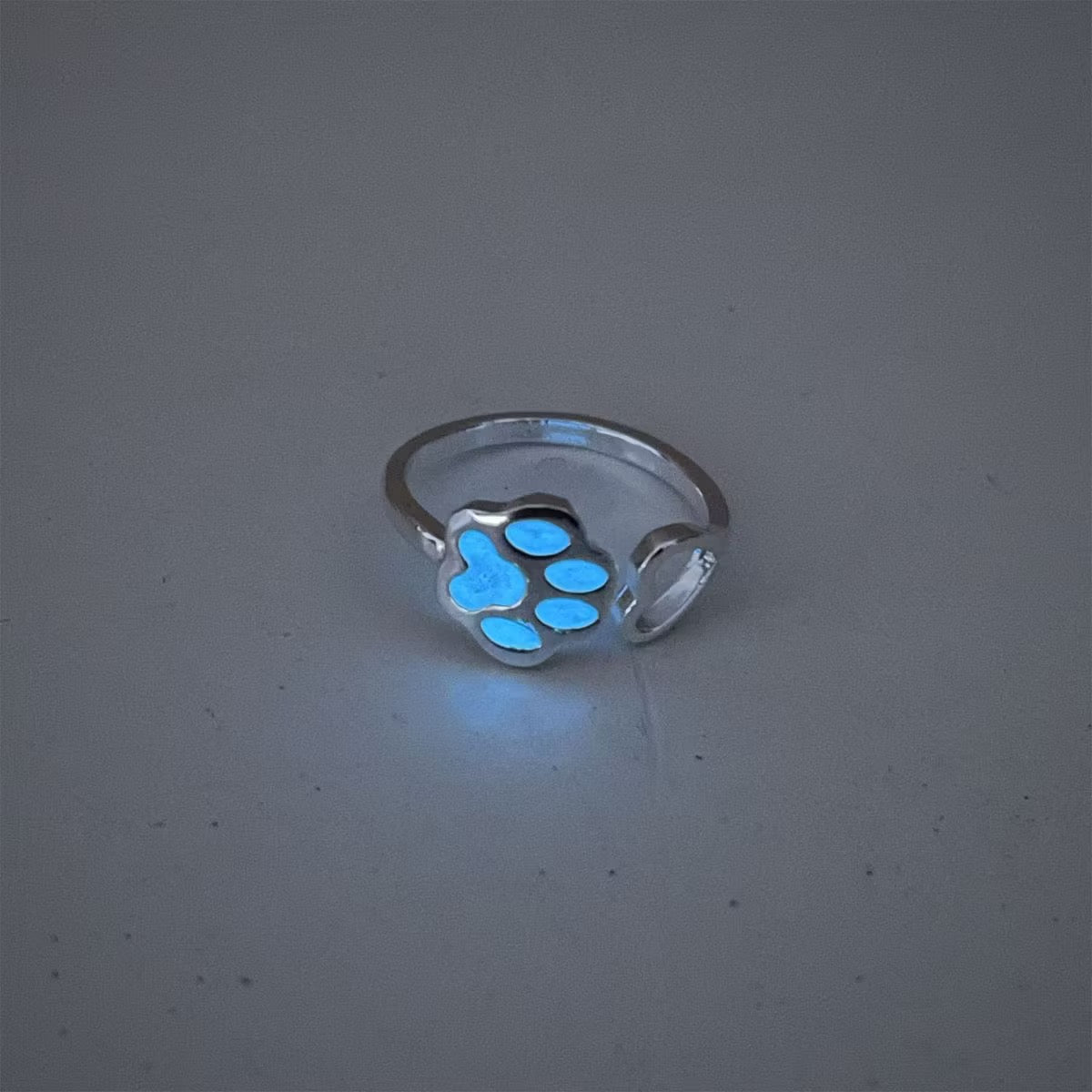 VALKO-Glow-in-the-Dark Wolf Claw Open Rings