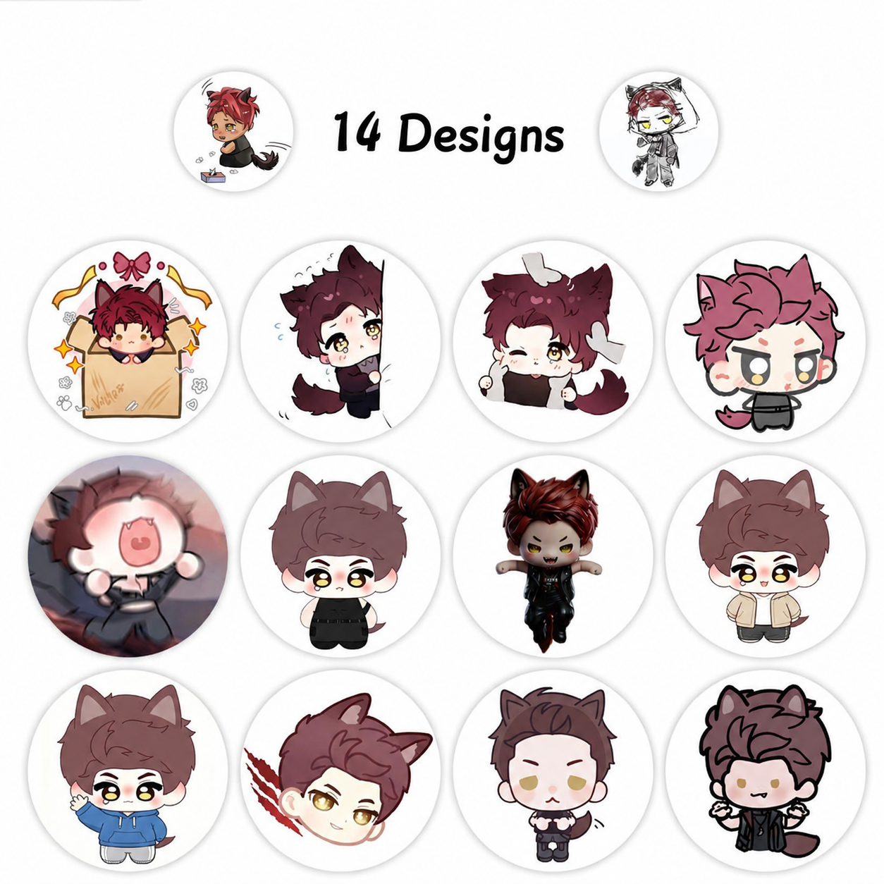 VALKO-Stickers(14 Designs, Total 500Pcs)